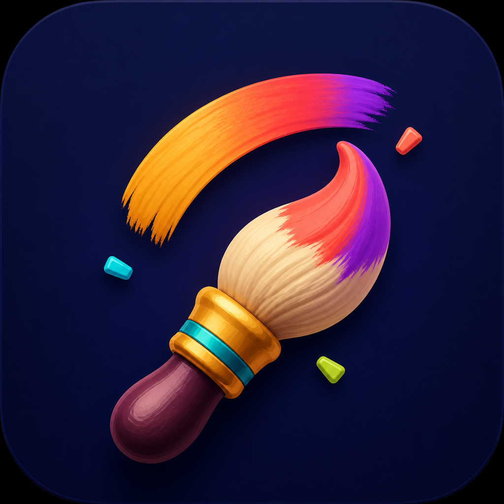 Buntes Little Brush Games Studioavatar mit Pinsel